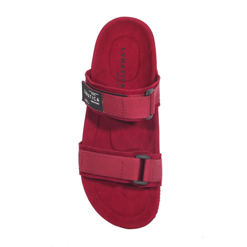 Cyndira Maroon | Sandal Strap Tali Simpel Kayu Wanita Women Sendal Original | FORIND x Lvnatica