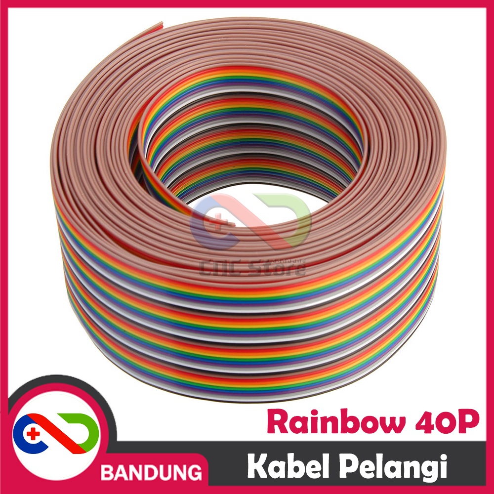 KABEL PELANGI 40 PIN 1M KABEL RAINBOW 40 PIN KABEL PITA RIBBON