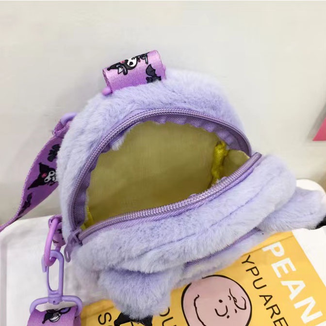 cod★ready★ Shoulder Motif Boneka Kelinci Piyopiyo Tas Selempang Bahu Bahan Bulu Bludru Plush Fluffy Fur Sling Bag Rabbit Wanita globallagilaku