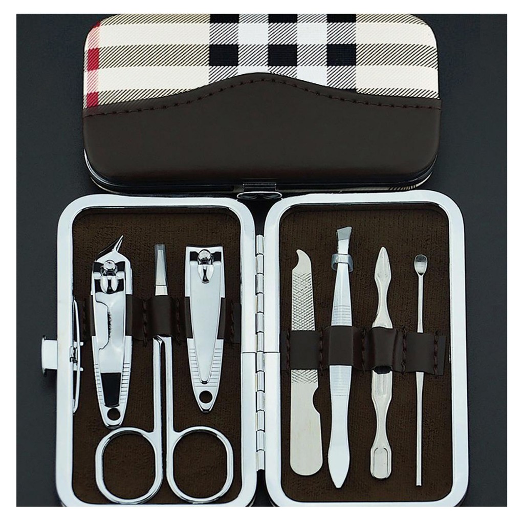 ES55  MANICURE SET 7 in 1 Motif Kotak / MANICURE SET KOMPLIT / GUNTING KUKU