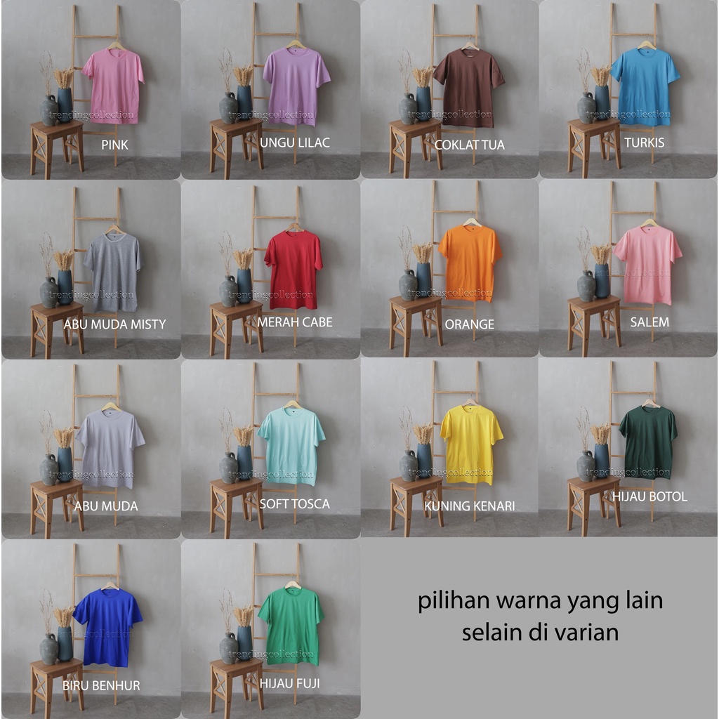 KAOS POLOS Soft Cotton Combed 30s Tangan Pendek-WARNA YANG LAIN