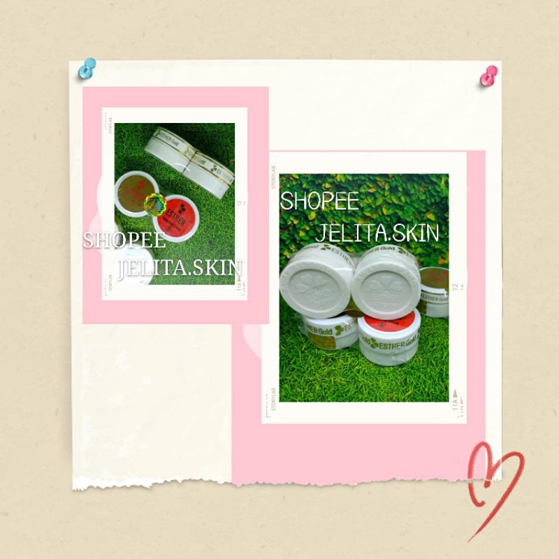 CREAM ESTHER ORIGINAL GOLD POT PUTIH  HOLO PUTRI