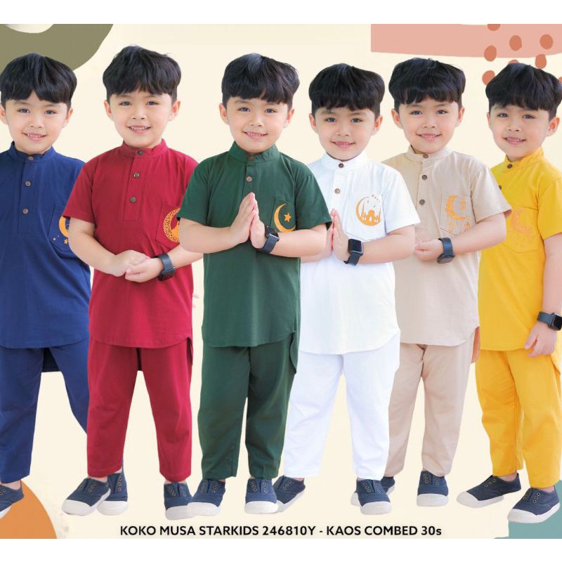 KOKO MUSA STARKIDS 246810Y-KOKO ANAK BAHAN KAOS COMBED Premium