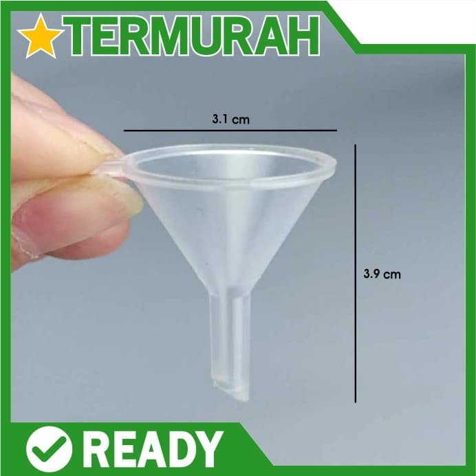 Funnel Corong Mini Plastik Transparan Untuk Botol Parfum Minyak DLL