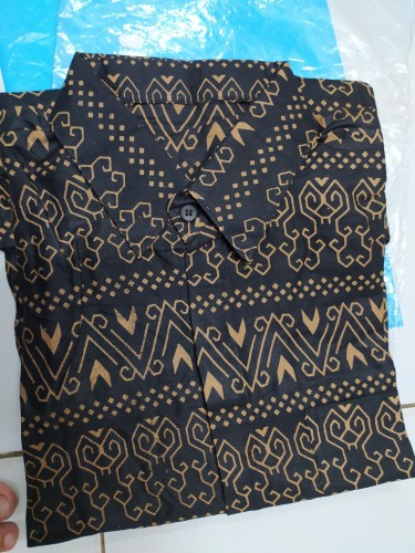 Size M L Xl Xxl Bswart Batik Hrb026 Kenongo Hem Batik Monochrome Semut Coklat Kemeja Batik Pria