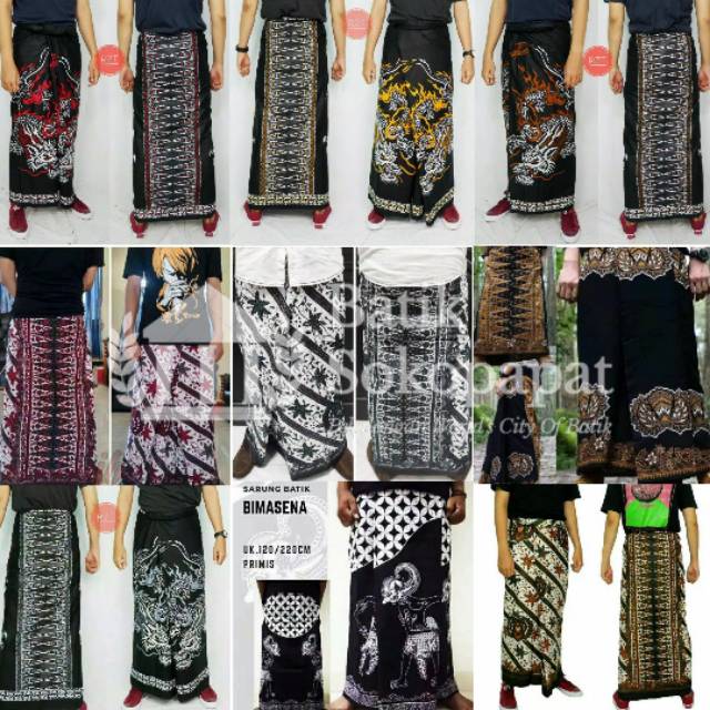 Sarung Batik Halus Motif Wayang Gunungan - Warna Kuning - MACAN - VESPA - NAGA Gus Baha