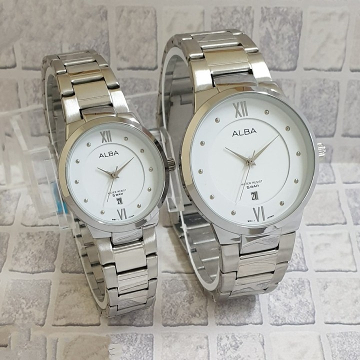 Jam tangan wanita ALBA tanggal aktif free box (bisa couple)