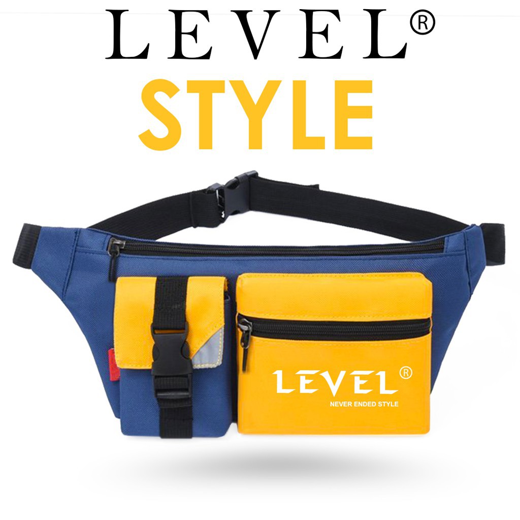 FASHIONSTOREKU TAS LEVEL WAISTBAG STYLE TAS PRIA WAISTBAG DISTRO