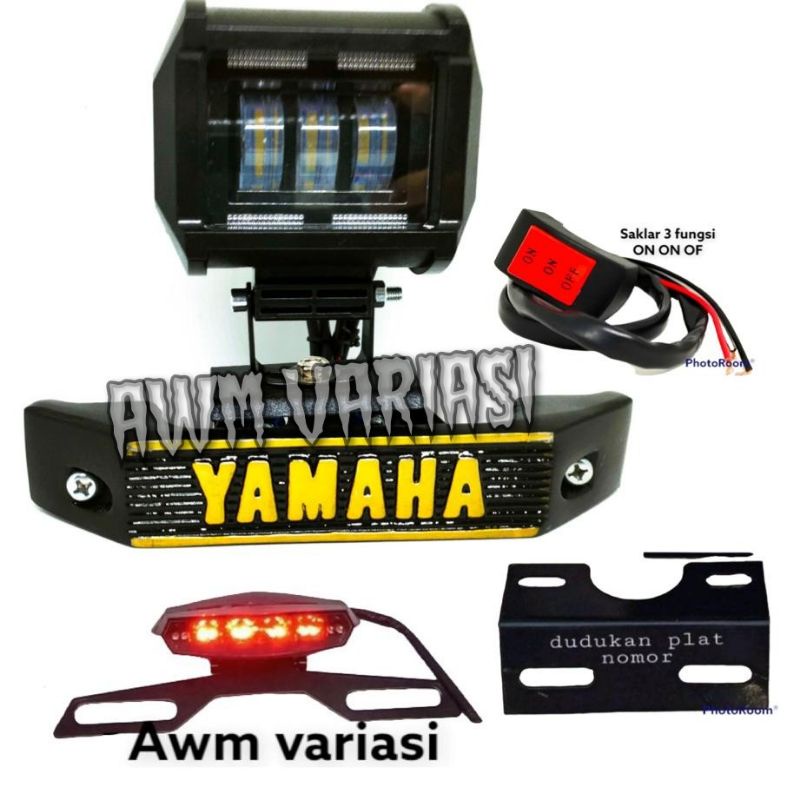 paket lampu led set kumis kumisan rx king set pangkon breket