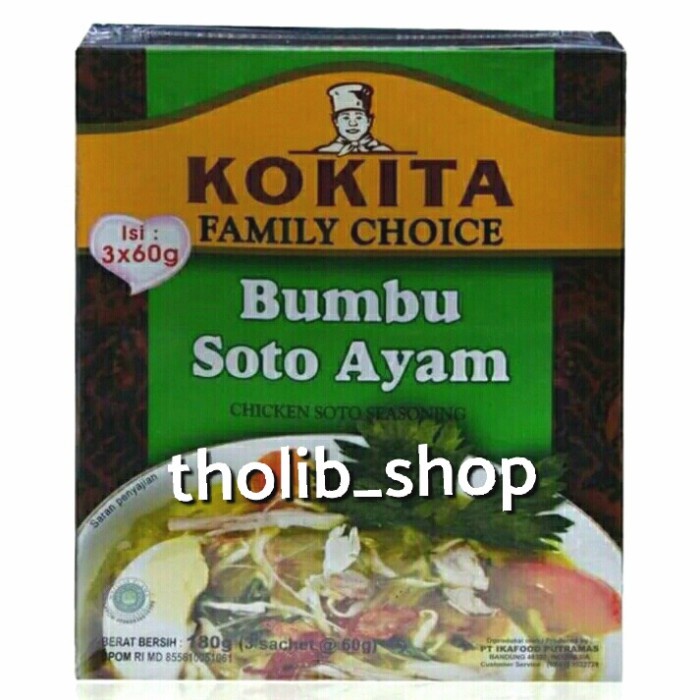 

Kokita bumbu soto ayam (3 x 60) 180 gr