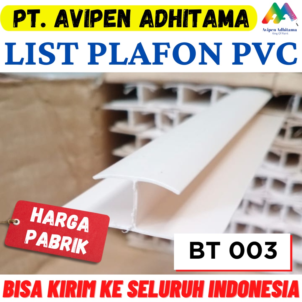 List Sambung Plafon  &amp; List Tutup Plafon Plafon PVC Golden Termurah Langsung Pabrik