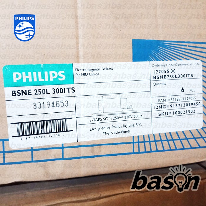 PHILIPS BSNE 250 L300 ITS - Ballast Lampu SON 250W