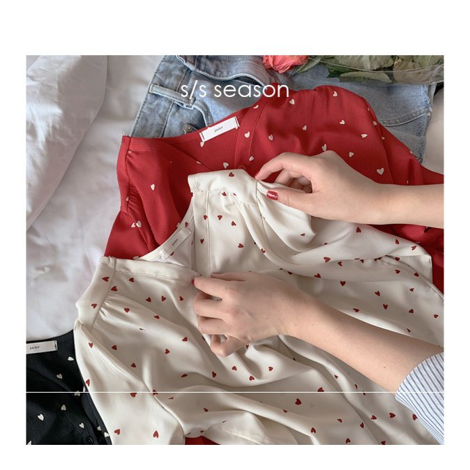 BEFAST - ZFF OOTD Blouse PUTRIE / Blouse Love Story / Blouse Model Terbaru / Pakaian Kekinian Remaja ABG / Blouse Motif Polkadot / Atasam Lengan Panjang Karet / Fashion Wanita Casual / Trendy