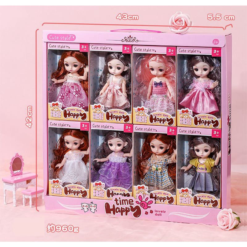 Boneka Lovely doll Korea Cute | Bertekuk 3D 17CM box