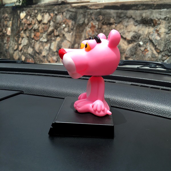 Boneka Figure Miniatur Pajangan Mobil Stand PINK PANTHER Goyang Kepala Shacking Head Toy