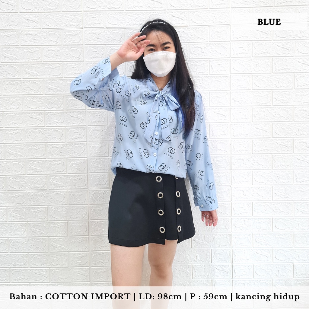 2844 guchic tie blouse shirt