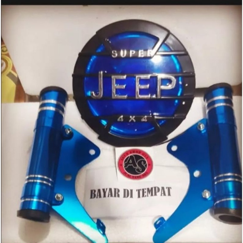 Lampu Jepp Plus Dudukan Rx-King Rx-S Vixion Scorpio Cb Verza Gl Universal