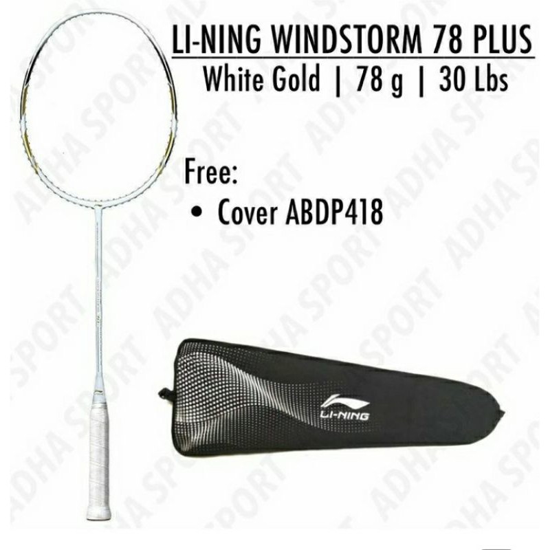 RAKET BADMINTON LINING WINDSTORM 78 PLUS ORIGINAL BULUTANGKIS