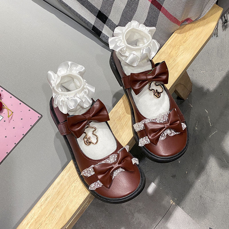 Sepatu wanita 2020 Merlot Lolita Korea baru jaringan Inggris merah Lolita Jepang JK sepatu tunggal