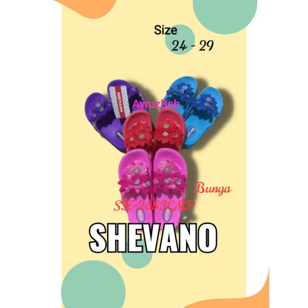 Sandal jepit anak perempuan Shevano SV-2683CMP bunga bagus
