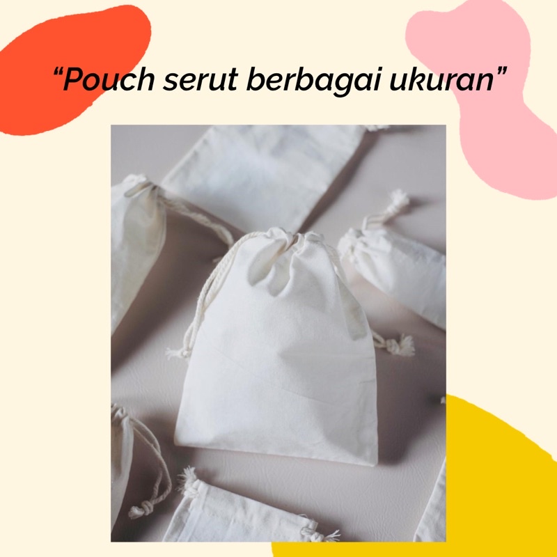 (READYSTOCK) POUCH SERUT BLACU POLOS (10 UKURAN) // POUCH SOUVENIR // POUCH PACKAGING SERUT