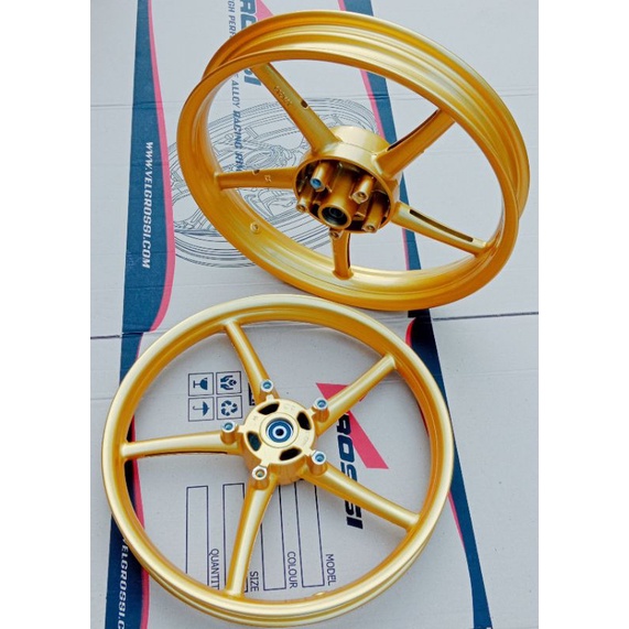 VELG/PELAK RACING V ROSSI SANCA GOLD PALANG 5 PNP YAMAHA MX KING 150