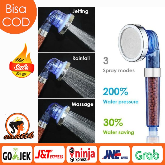 KEPALA SHOWER MANDI SET KAMAR MANDI HEAD HAND SHOWER AIR PANAS ION IONIZER FILTER / ION SHOWER