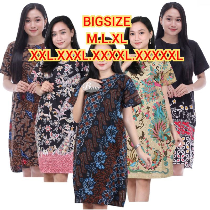 NEW DRESS BATIK WANITA XXL XXXL XXXXL XXXXXL MOTIF BATIK BFJ88Kdrt