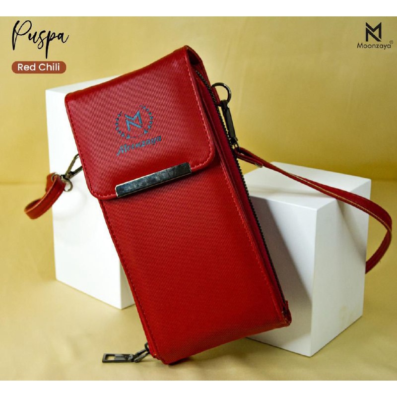 PHONE CASE PUSPA BY MOONZAYA - TAS TERBARU DARI MOONZAYA BAHAN LEATHER SINTETIS