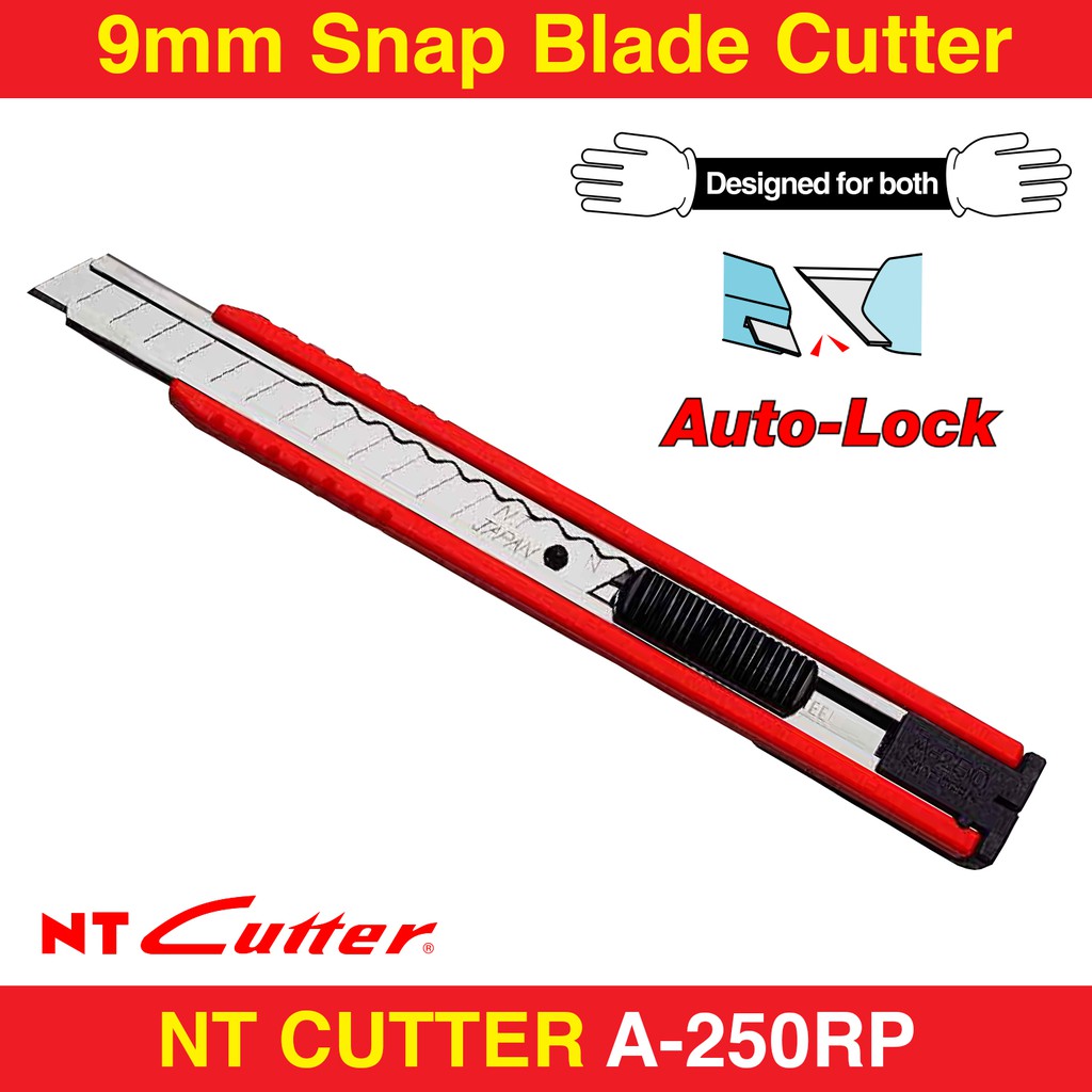 

NT Cutter A-250RP 9mm Blade Auto Lock Pisau Kater Bagus SF6