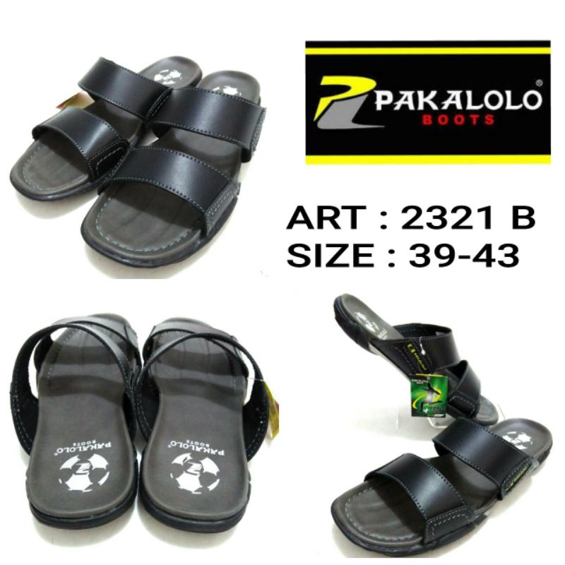 SANDAL DEWASA SELOP BAN 2 PRIA ORIGINAL BY PAKALOLO 2321 WARNA HITAM SIZE 40 43 HARGA MURAH