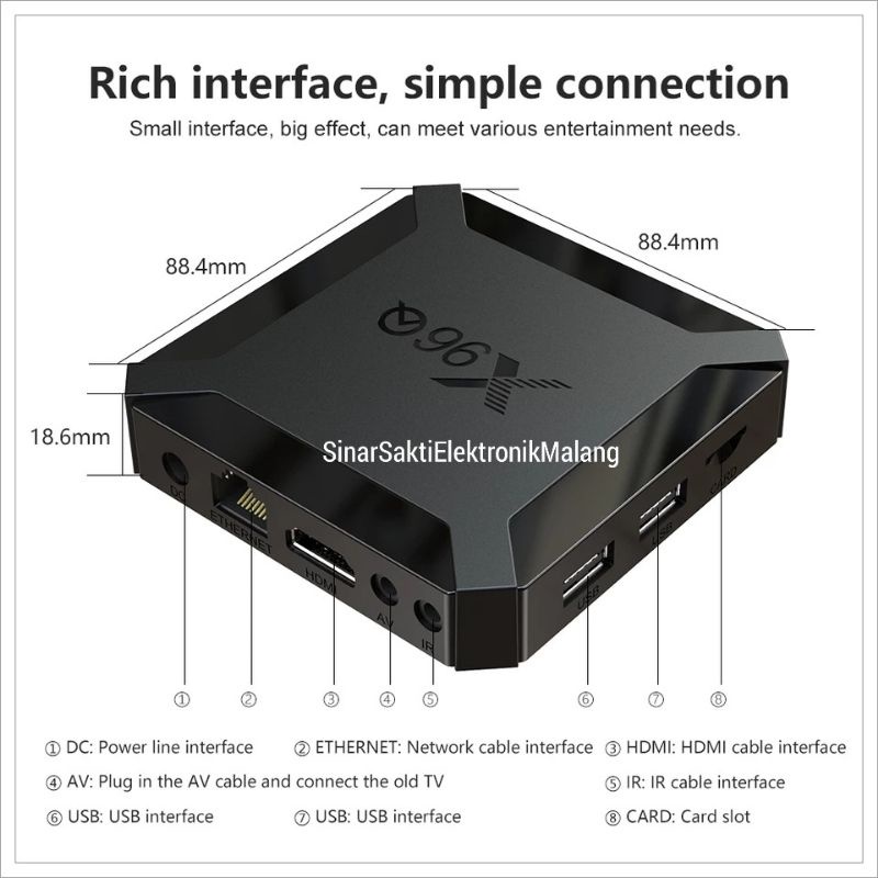 Android TV BOX X96 X96q 4k Smart 2gb 16gb Android 10 2/16gb Full HD