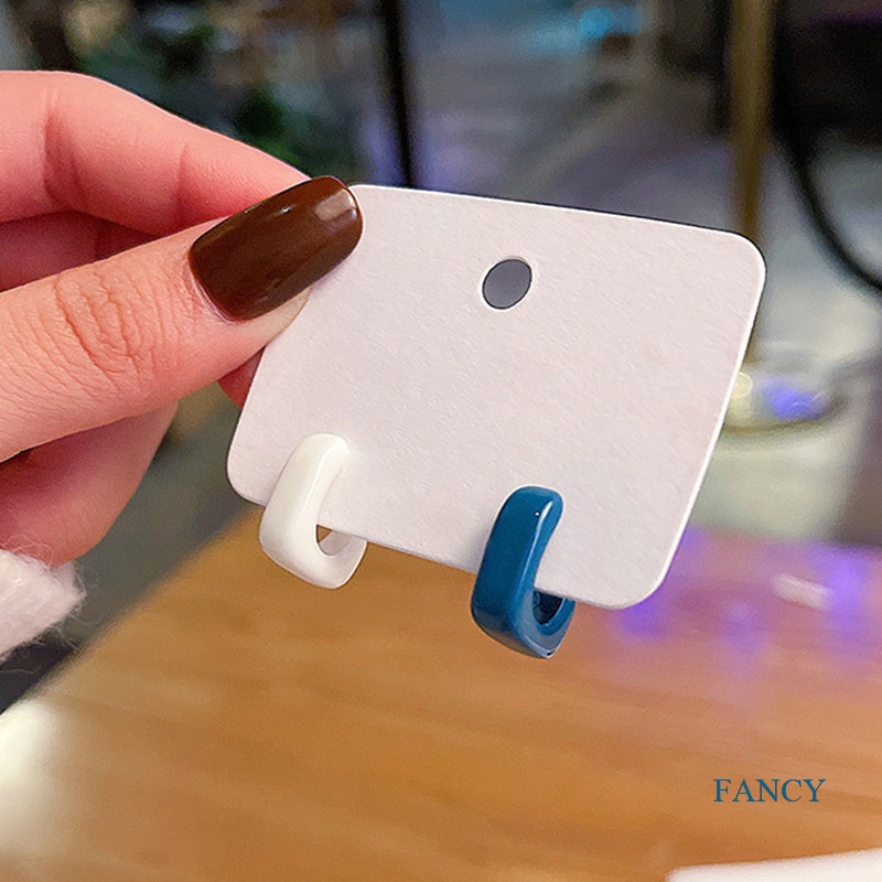 Anting Tusuk Bentuk Persegi Geometris Warna Permen Gaya Korea Untuk Wanita