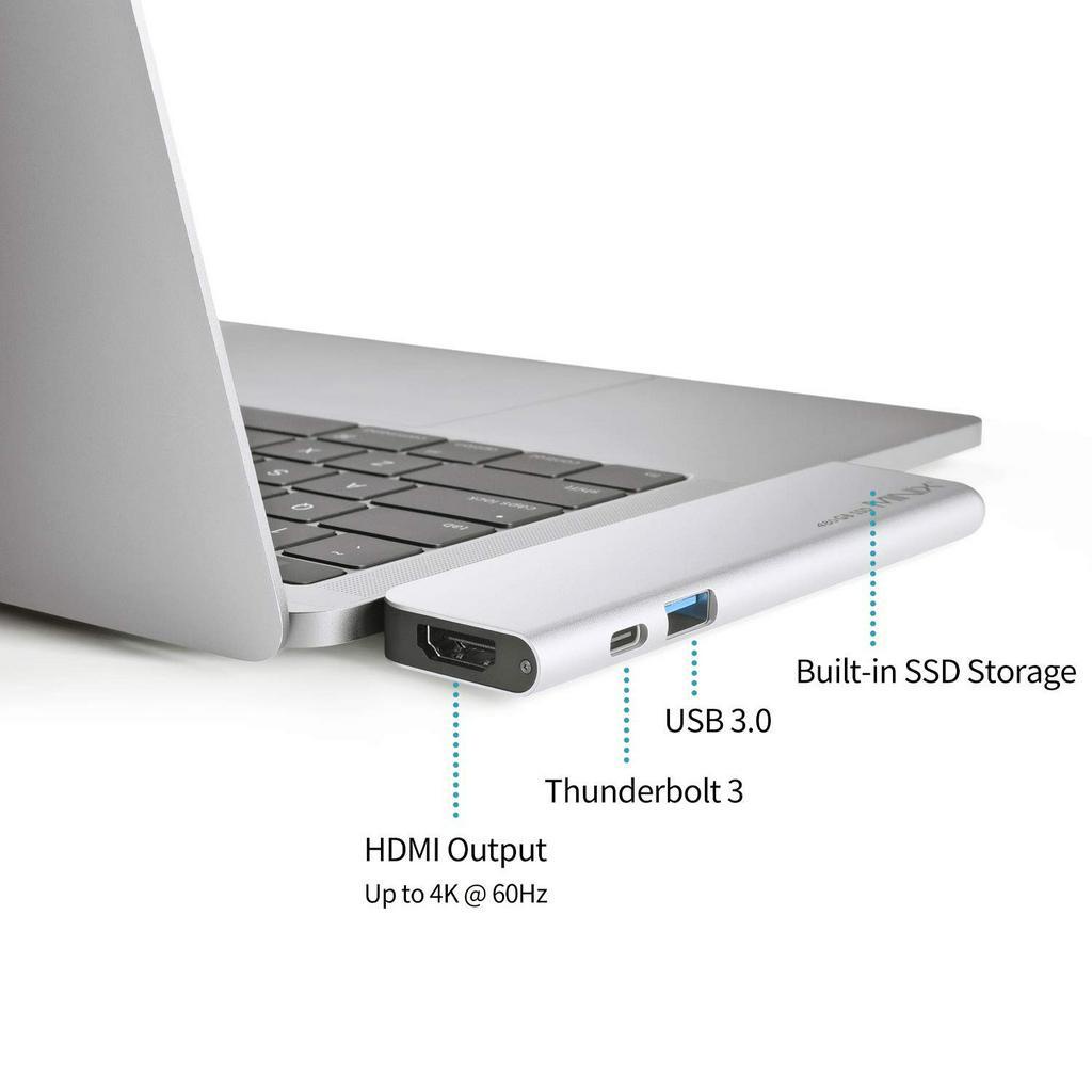 MINIX NEO STORAGE PRO SD4 - USB-C Adapter with 480GB SSD for Laptop/Notebook dengan port Thunderbolt 3