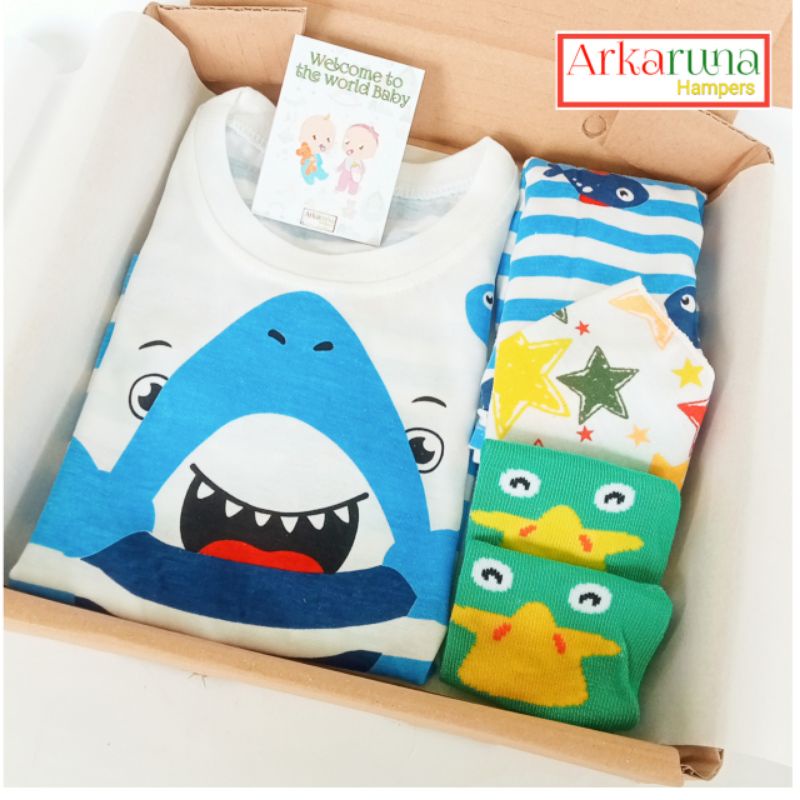 Hampers Hamper Hempers Kado Parcel Hadiah Gift Set Lahiran Anak Bayi Baby Laki Laki Cowok Newborn-5