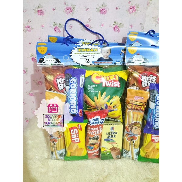 Snack Ulang Tahun Anak / Bingkisan Natal anak / bingkisan imlek / Snack tedak siten / paket snack murah / snack ultah surabaya / hampers snack anak