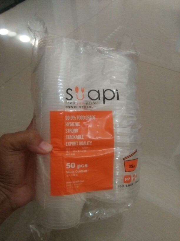 Saos Container Plastik 35ml / Cup Sambal / Tempat Sambal Suapi