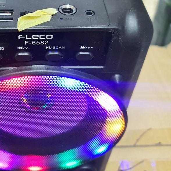 ☟ Speaker Bluetooth Fleco F 6582 LED Bonus Mic/Salon Fleco/Speaker Karaoke FLeco F-6582/Salon Bloetooth Karaoke ➯