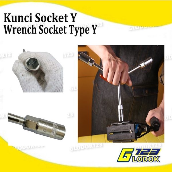 Kunci Sok Shock Socket Soket Y Cabang Tiga 8 9 10 12 14 17 Taiwan