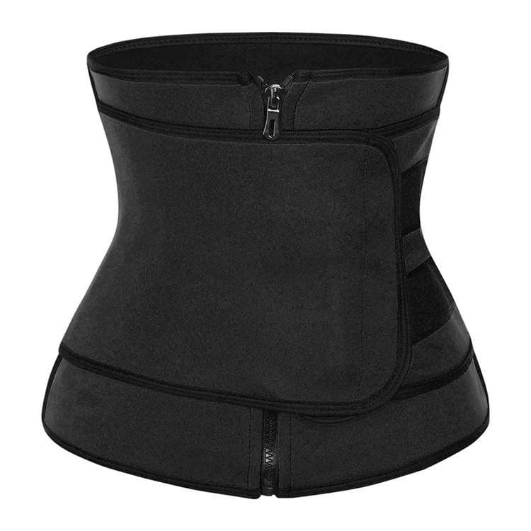 ASK Korset Zipper Waist Training Corset Sabuk Korset Gym Sauna Shaper korset pembakar lemak Melahirkan Resleting Strap Pelangsing Waist Trainer Stagen Strap KS09