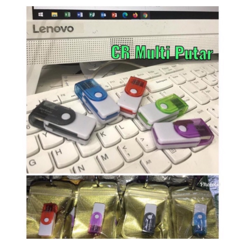 Cardreader Multi 4 Slot All in One Putar USB Flash Disk connection Kit