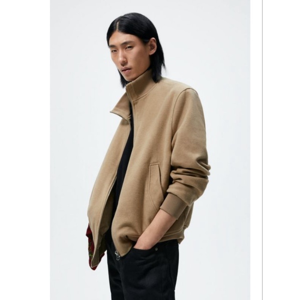 Jaket Bomber Zara Man Brown ORI