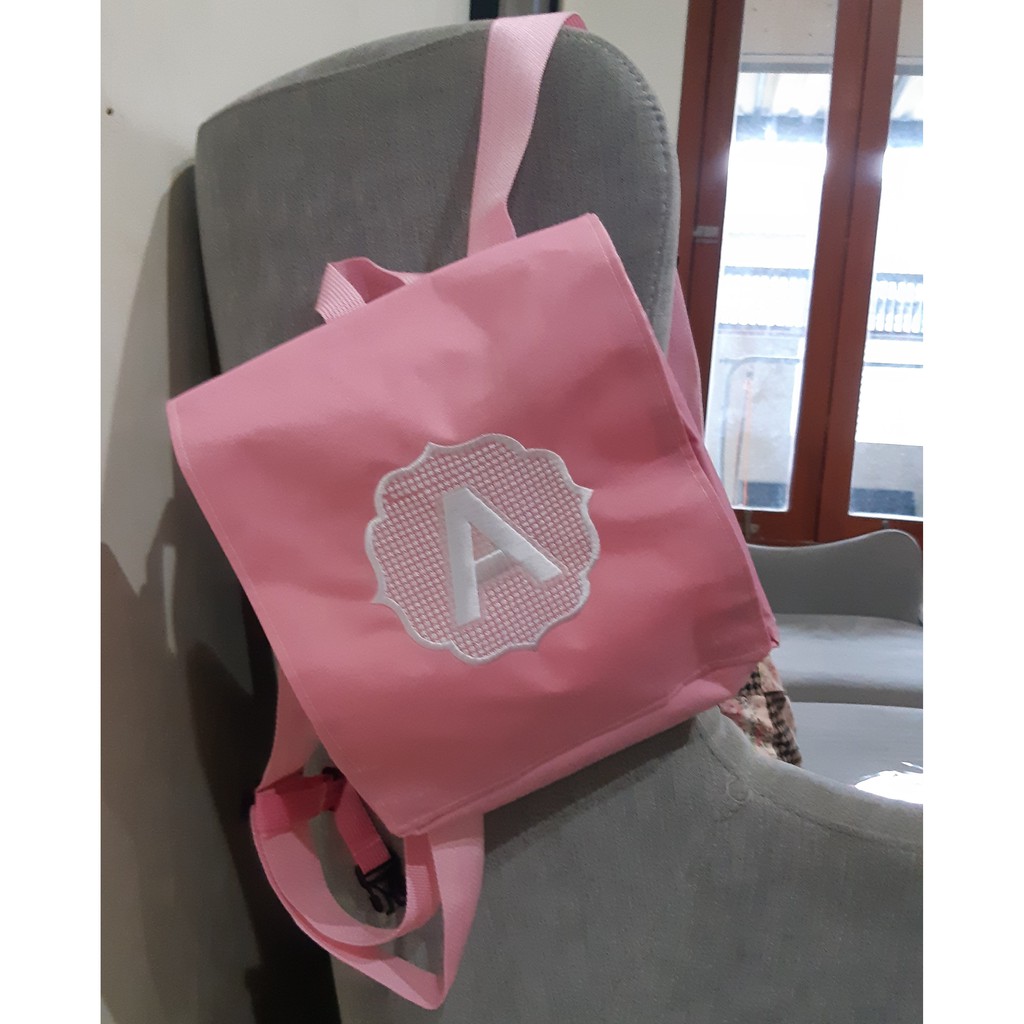 Tas Ransel Anak Bordir Kustom Inisial Nama Anak Laki Perempuan