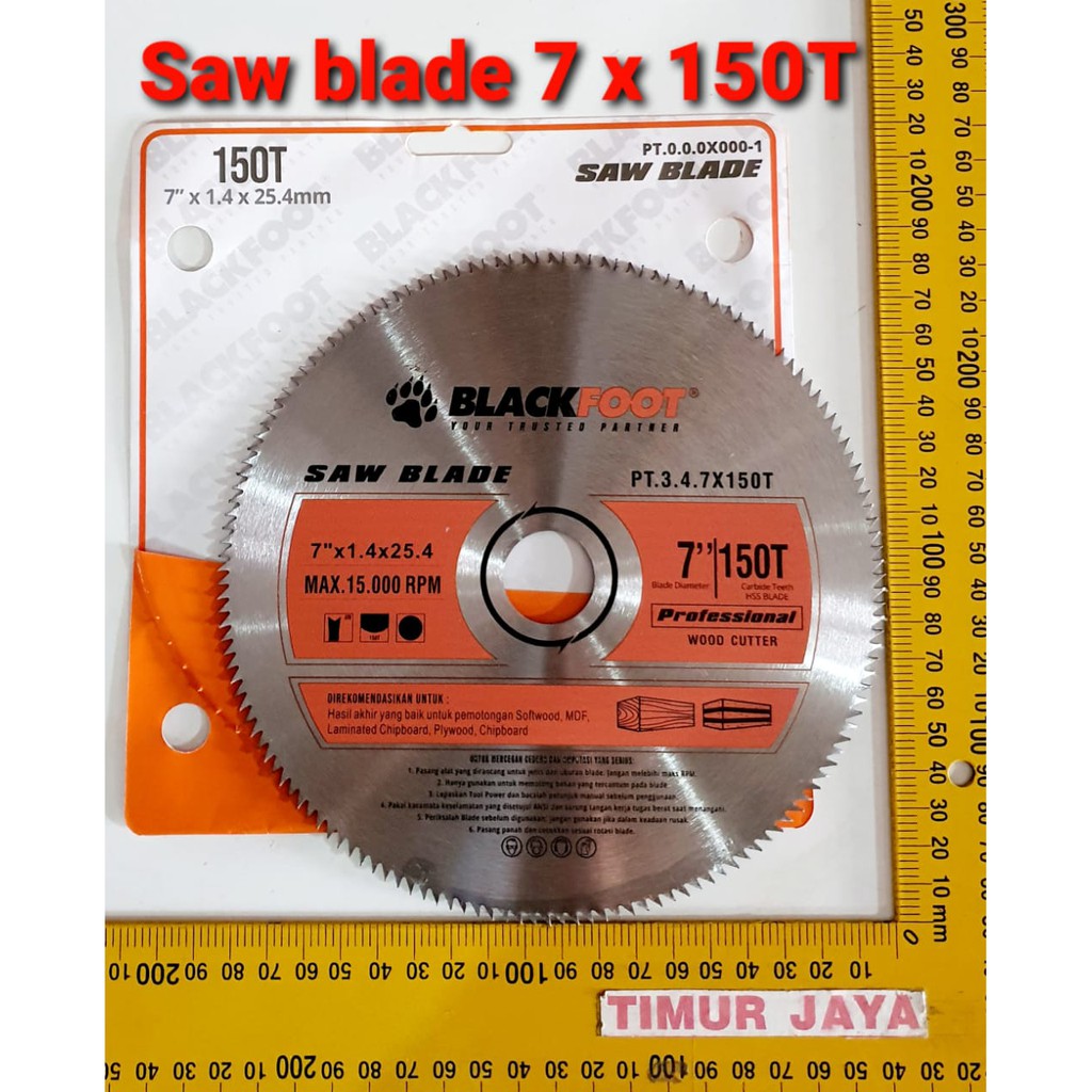 Circular Saw Blade 7&quot; x 150T HSS Mata Pisau Hobby Kayu Blackfoot Modern