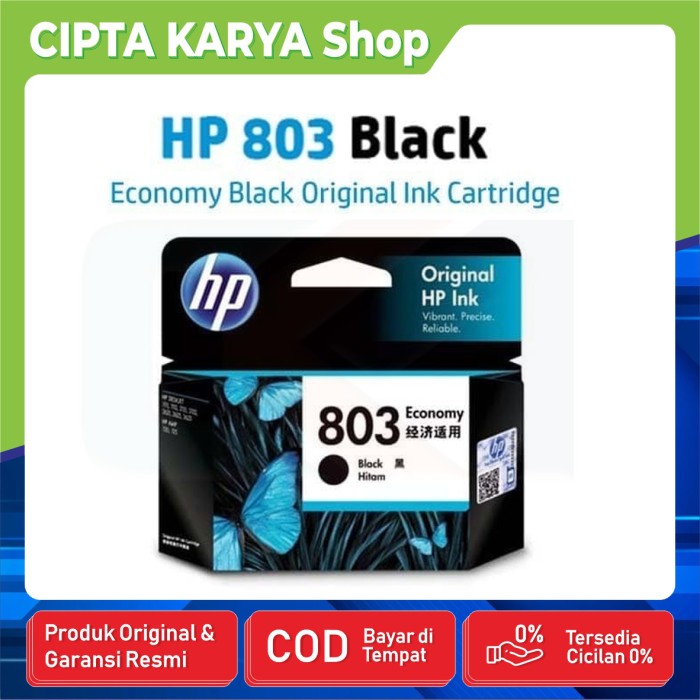 

TGR540S1 1 Set Tinta Hp 803 Black & Tri-Color Original Ink Cartridge E57Dtgfe