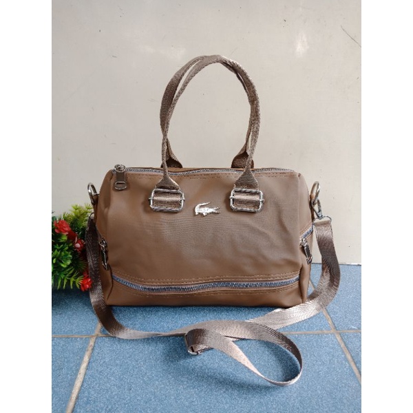HANDBAG NILON CROCODILE,  LACOSTE HANDBAG, PRELOVED HANDBAG NILON,  BERSIH &BAGUS