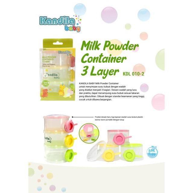 Milk Powder Container 3 Susun Kandila Baby BPA FREE KDL010-2/ KDL010-3