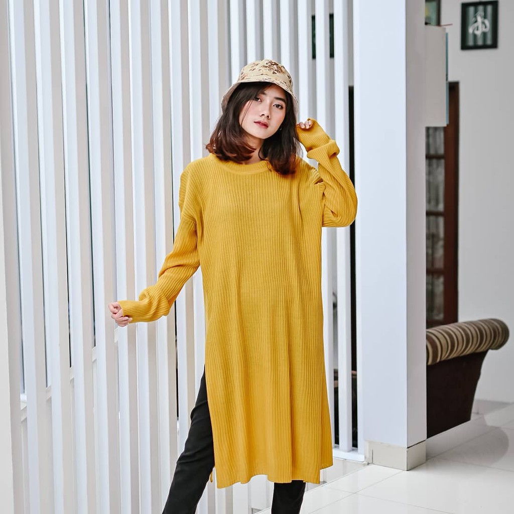 LONG DRESS RAJUT WANITA KARENINA TUNIK WANITA