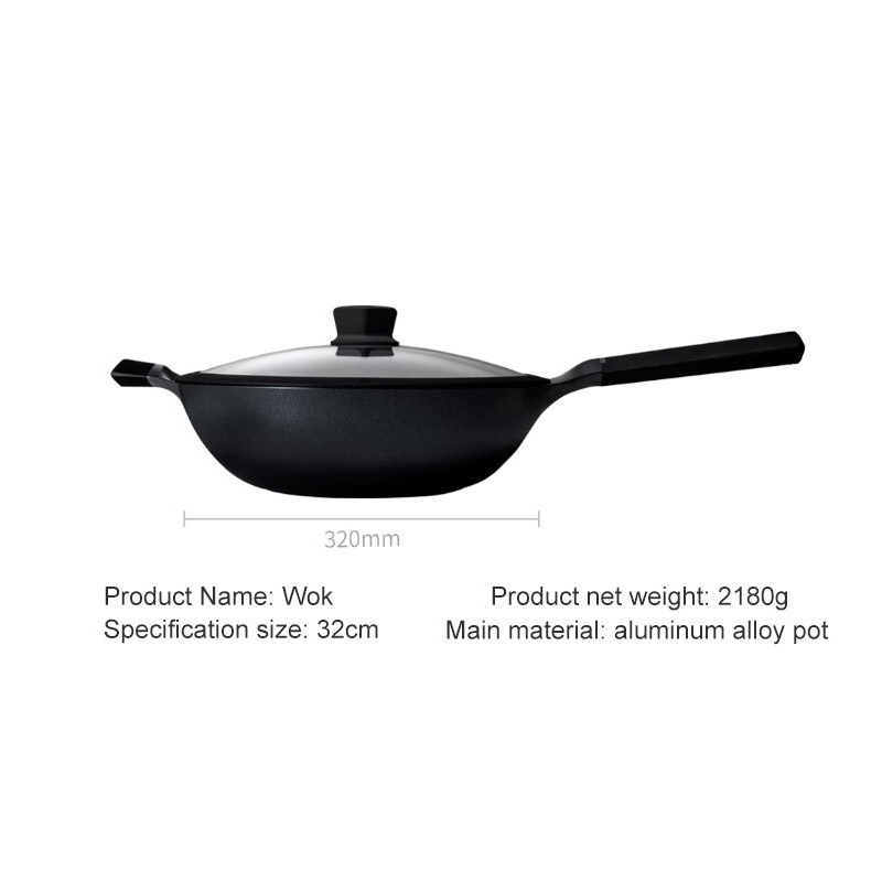 HUOHOU HU0069 - Non-Stick Cookware Wok Pan - 32cm Diameter