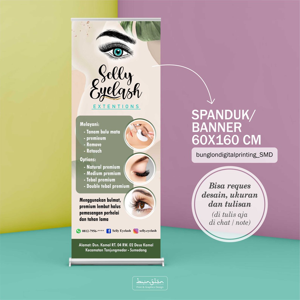 Spanduk, Banner Berdiri Eyelash Extentions